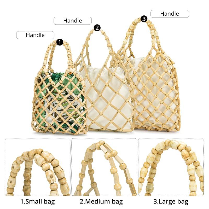 Luxury Designer Bamboo Handbags Hollow Out Pocket Bohemia