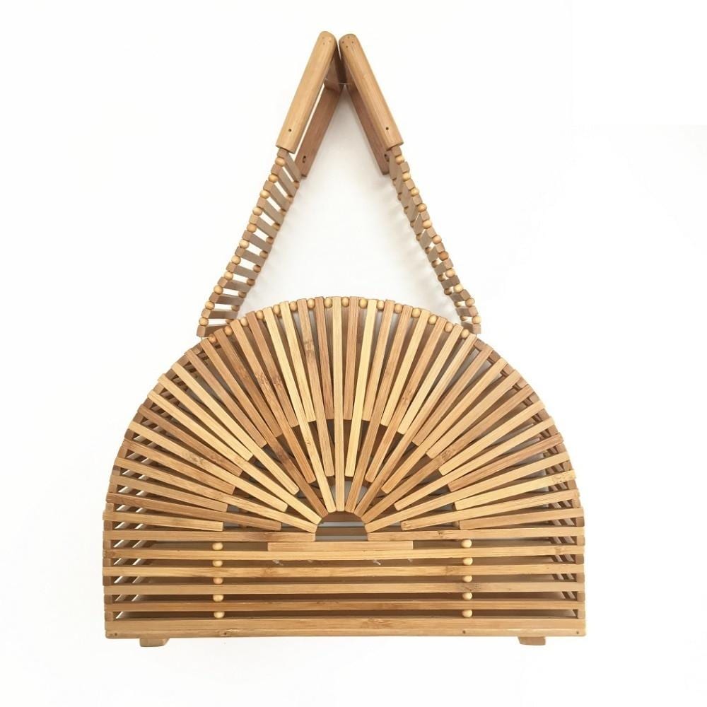 Luxury Fashion Bamboo Bag - Half Moon Bamboo Bag - Hollow Out Style