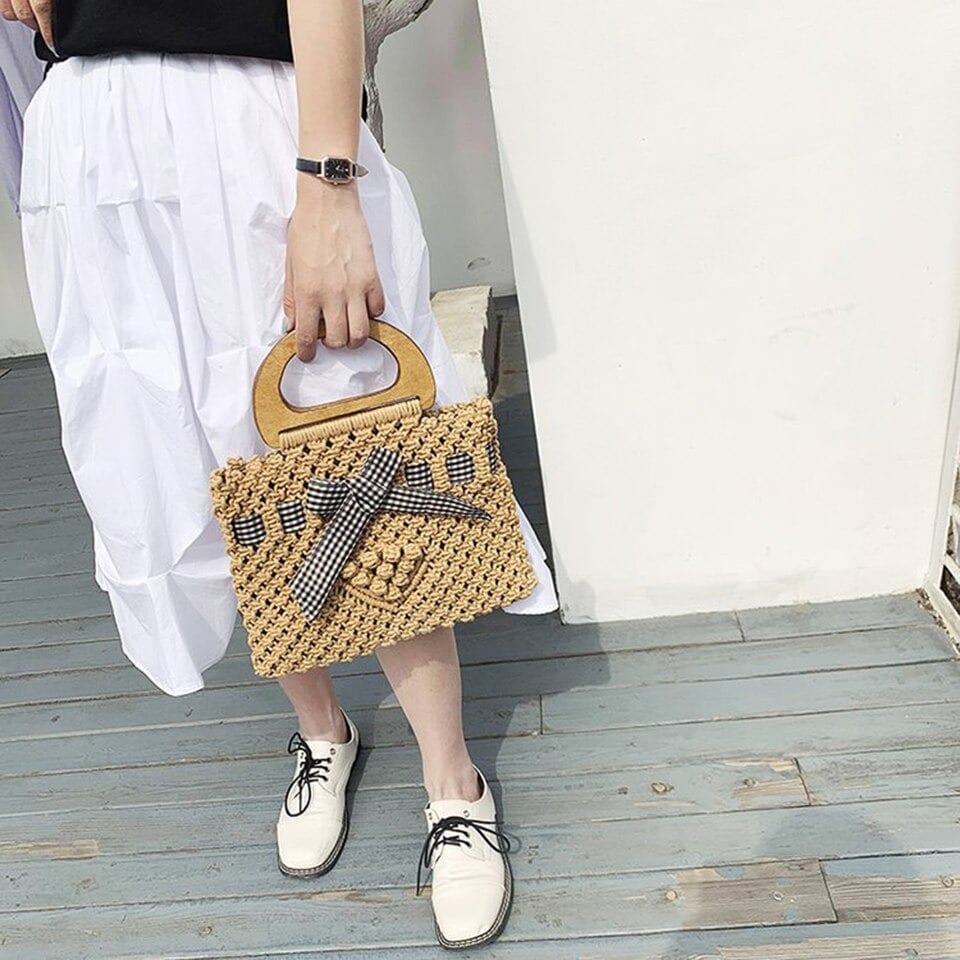 Straw Handbags - Summer Woven Bags - Vacation Straw Tote Bag